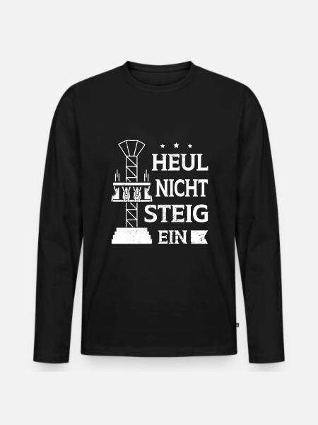 Achterbahn Freizeitpark Rollercoaster - Männer Premium Bio Langarmshirt - Schwarz