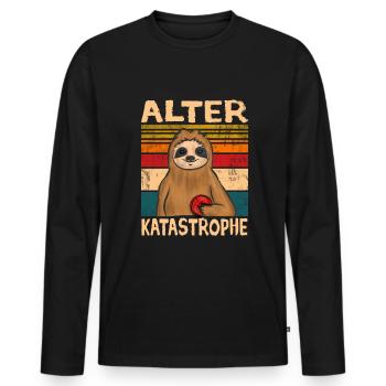 Boule Spiel Petanque Crossboule - Männer Premium Bio Langarmshirt - Schwarz - Vorne - Nico (187cm)