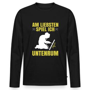 Wigser erkenne ich sofort Wig Schweißen Schweißer - Männer Premium Bio Langarmshirt - Schwarz - Vorne - Nico (187cm)