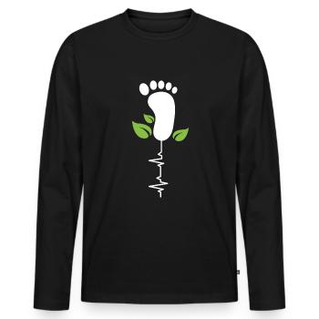 Podiatrist Nail Designer Podiatry - Men's Premium Organic Long Sleeve Shirt - black - Front - Nico (187cm)