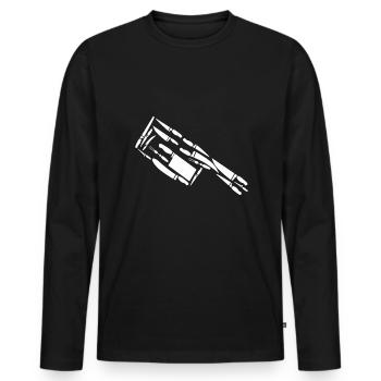 Butcher Heart Butcher Butcher Butcher’s Shop Fleischer - T-shirt manches longues Premium bio Homme - noir - Devant - Nico (187cm)