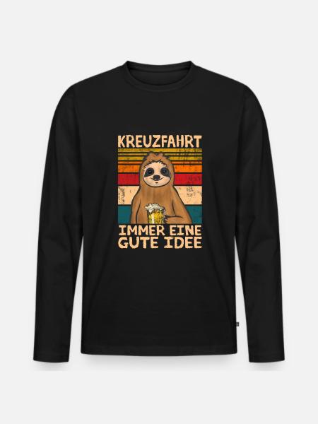 Kreuzfahrt Kreuzfahrtschiff Schiffsreise - Männer Premium Bio Langarmshirt - Schwarz