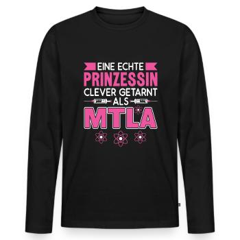 Chemielaborant Wahnsinniger Chemiker - Männer Premium Bio Langarmshirt - Schwarz - Vorne - Nico (187cm)
