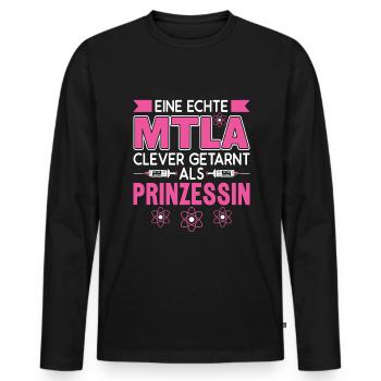 Chemielaborant Chemiker MTLA Laborassistentin - Männer Premium Bio Langarmshirt - Schwarz - Vorne - Nico (187cm)