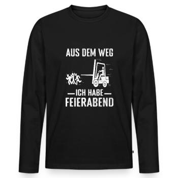Staplerfahrer Lagerist Gabelstaplerfahrer - Männer Premium Bio Langarmshirt - Schwarz - Vorne - Nico (187cm)