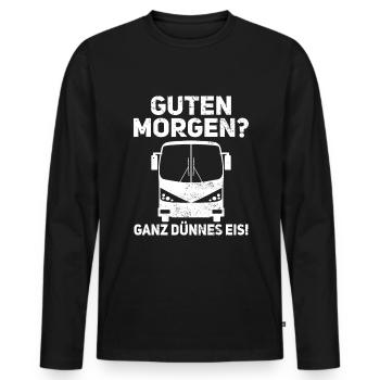 Beste Busfahrer Reisebus Bus fahren - Männer Premium Bio Langarmshirt - Schwarz - Vorne - Nico (187cm)