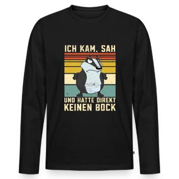 Taxi driver saying - Men's Premium Organic Long Sleeve Shirt - black - Front - Nico (187cm)