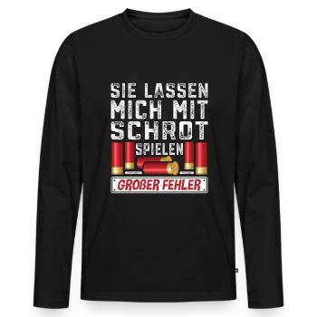 Tontaubenschießen Wurfscheibenschießen - Männer Premium Bio Langarmshirt - Schwarz - Vorne - Nico (187cm)