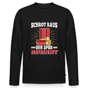 Tontaubenschießen Wurfscheibenschießen - Männer Premium Bio Langarmshirt - Schwarz - Vorne - Nico (187cm)