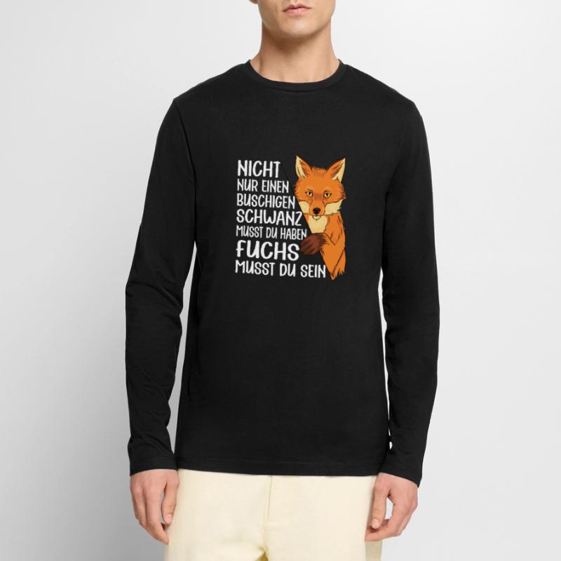 Fuchs Statement Rotfuchs Spruch Männer Premium Bio Langarmshirt