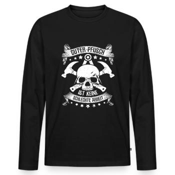 Dachdecker geschenk dachdeckermeister - Männer Premium Bio Langarmshirt - Schwarz - Vorne - Nico (187cm)
