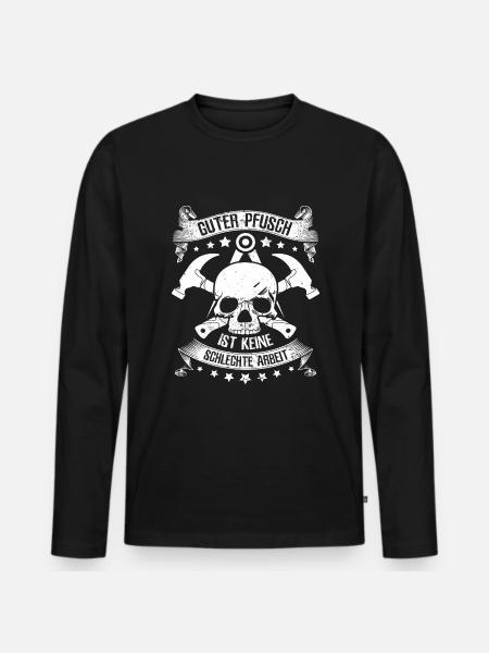 Dachdecker geschenk dachdeckermeister - Männer Premium Bio Langarmshirt - Schwarz