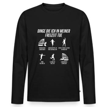 Torwart Spruch Torhüter Humor - Männer Premium Bio Langarmshirt - Schwarz - Vorne - Nico (187cm)