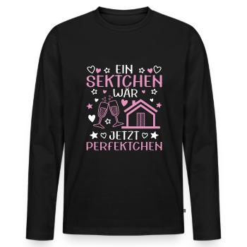 Bauherrin Bauherrinnen Richtfest Baustelle - Männer Premium Bio Langarmshirt - Schwarz - Vorne - Nico (187cm)