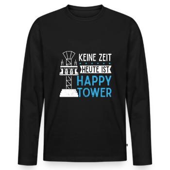 Achterbahn Freizeitpark Rollercoaster - Männer Premium Bio Langarmshirt - Schwarz - Vorne - Nico (187cm)