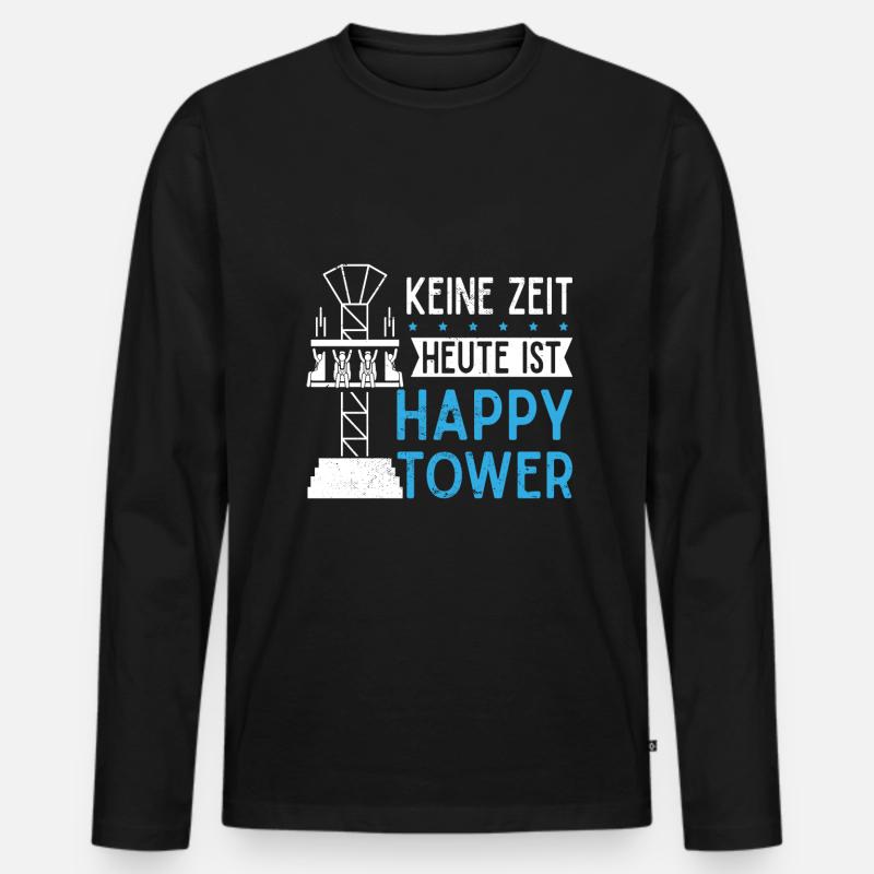 Achterbahn Freizeitpark Rollercoaster Männer Premium Bio Langarmshirt