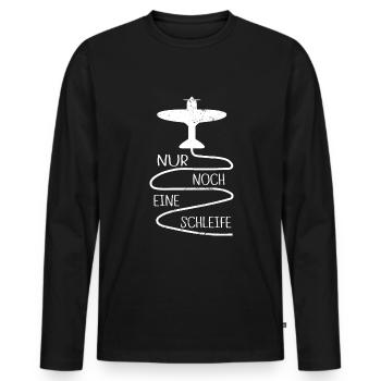 RC Flugzeug Modellfliegen Modellflugzeug - Männer Premium Bio Langarmshirt - Schwarz - Vorne - Nico (187cm)