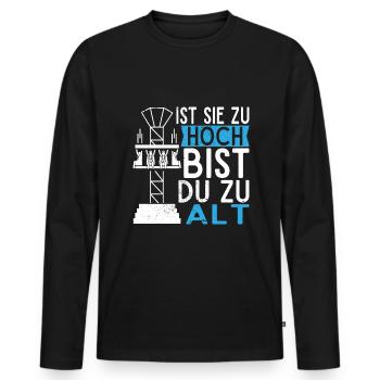 Achterbahn Freizeitpark Rollercoaster - Männer Premium Bio Langarmshirt - Schwarz - Vorne - Nico (187cm)
