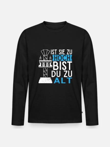 Achterbahn Freizeitpark Rollercoaster - Männer Premium Bio Langarmshirt - Schwarz