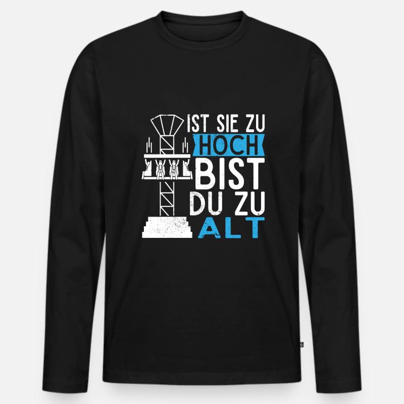 Achterbahn Freizeitpark Rollercoaster Männer Premium Bio Langarmshirt