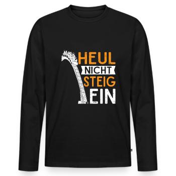 Achterbahn Freizeitpark Rollercoaster - Männer Premium Bio Langarmshirt - Schwarz - Vorne - Nico (187cm)