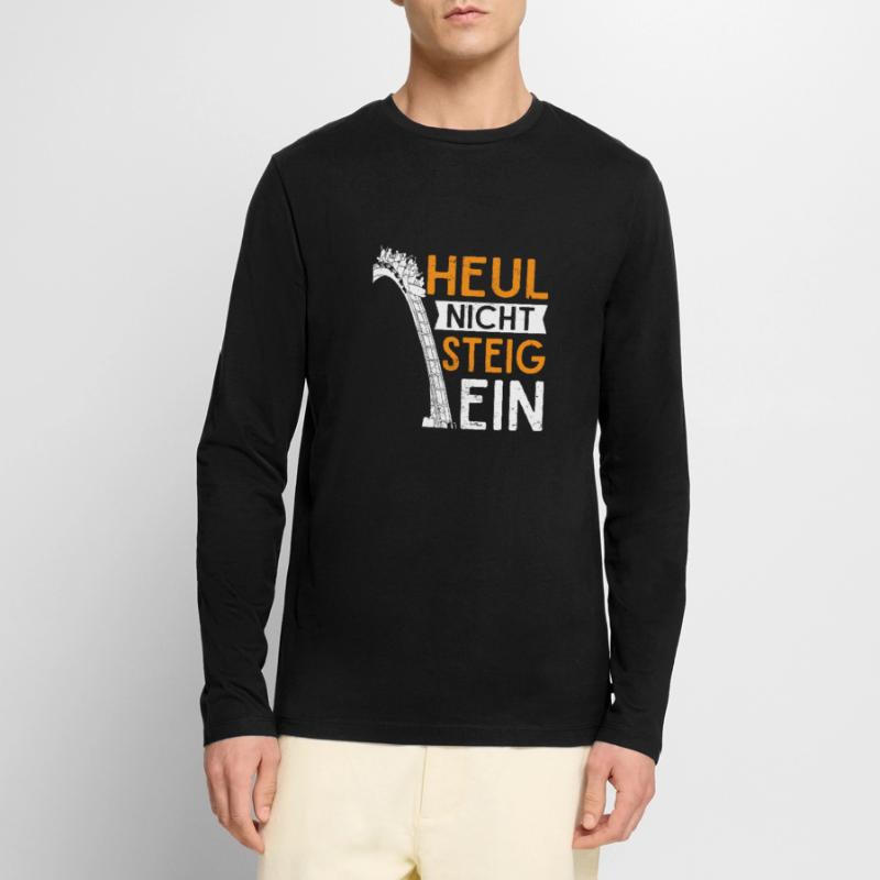 Achterbahn Freizeitpark Rollercoaster Männer Premium Bio Langarmshirt