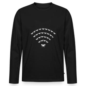 Quadcopter FPV Drone Drone Pilot - Men's Premium Organic Long Sleeve Shirt - black - Front - Nico (187cm)
