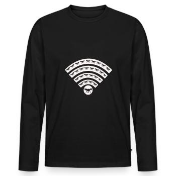 Quadcopter FPV Drone Drone Pilot - Men's Premium Organic Long Sleeve Shirt - black - Front - Nico (187cm)