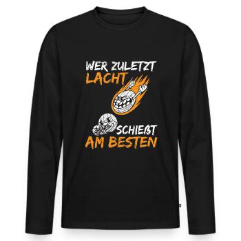 Boule Spiel Petanque Crossboule - Männer Premium Bio Langarmshirt - Schwarz - Vorne - Nico (187cm)