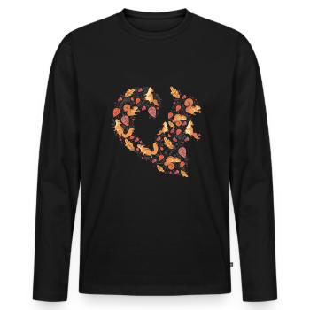Squirrel funny gift - Men's Premium Organic Long Sleeve Shirt - black - Front - Nico (187cm)