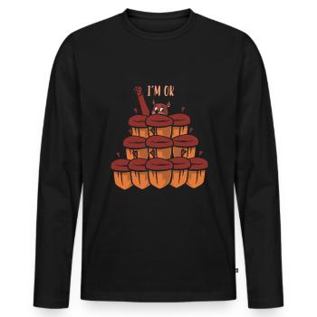 Squirrel funny gift - Men's Premium Organic Long Sleeve Shirt - black - Front - Nico (187cm)