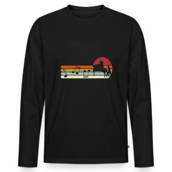Piano Piano à queue Piano Pianiste - T-shirt manches longues Premium bio Homme - noir - Devant - Nico (187cm)