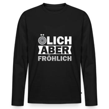 Luftfahrt Techniker - Männer Premium Bio Langarmshirt - Schwarz - Vorne - Nico (187cm)