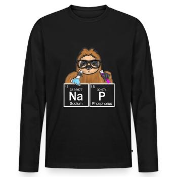 Chemical laboratory technician chemist - Men's Premium Organic Long Sleeve Shirt - black - Front - Nico (187cm)