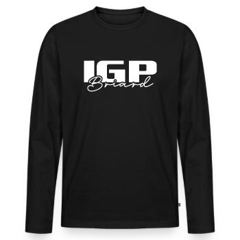 IGP BRIARD Wilsigns Dog Sports - Men's Premium Organic Long Sleeve Shirt - black - Front - Nico (187cm)