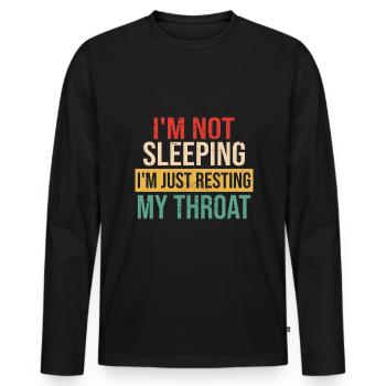 Funny opera singer - Men's Premium Organic Long Sleeve Shirt - black - Front - Nico (187cm)