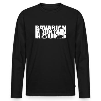 BAVARIAN MOUNTAIN HOUND Hunting Dogs Hunting Wilsigns - Men's Premium Organic Long Sleeve Shirt - black - Front - Nico (187cm)