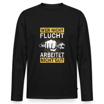 Hausmeister Hauswart Haustechniker - Männer Premium Bio Langarmshirt - Schwarz - Vorne - Nico (187cm)