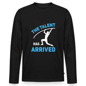 Saut à la perche - T-shirt manches longues Premium bio Homme - noir - Devant - Nico (187cm)