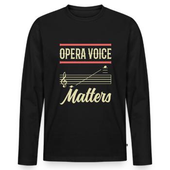 Funny opera singer - Men's Premium Organic Long Sleeve Shirt - black - Front - Nico (187cm)
