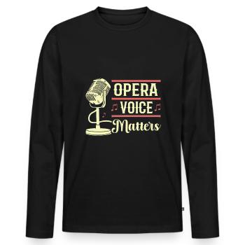 Funny opera singer - Men's Premium Organic Long Sleeve Shirt - black - Front - Nico (187cm)