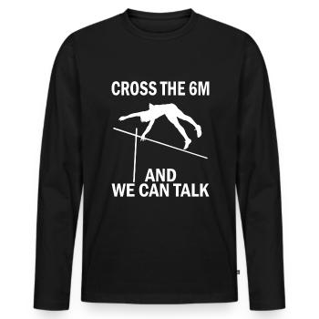 Saut à la perche - T-shirt manches longues Premium bio Homme - noir - Devant - Nico (187cm)