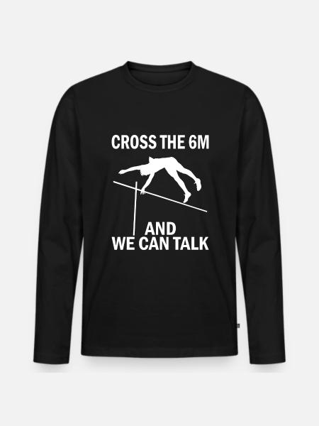 Stabhochsprung - Männer Premium Bio Langarmshirt - Schwarz