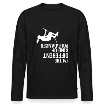 Saut à la perche - T-shirt manches longues Premium bio Homme - noir - Devant - Nico (187cm)