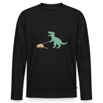 Lustiger Cockatiel -Besitzer Papagei - Männer Premium Bio Langarmshirt - Schwarz - Vorne - Nico (187cm)