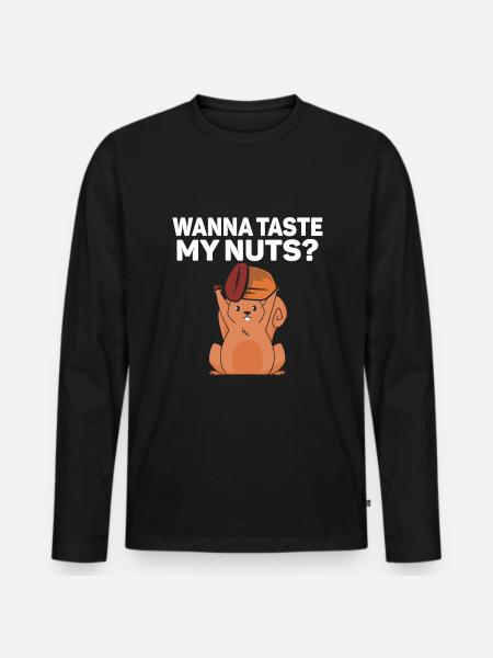 Squirrel Shadow - Männer Premium Bio Langarmshirt - Schwarz