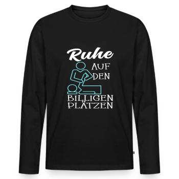 Physiotherapeut Geschenke Physio Sprüche - Männer Premium Bio Langarmshirt - Schwarz - Vorne - Nico (187cm)