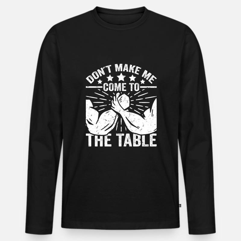Armdrücken Armwrestler - Männer Premium Bio Langarmshirt - Schwarz