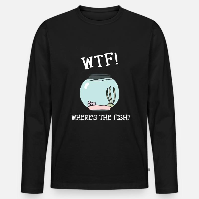 Aquarianer Aquarium - Männer Premium Bio Langarmshirt - Schwarz