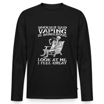 Lehrer Für Bibliothekar - Männer Premium Bio Langarmshirt - Schwarz - Vorne - Nico (187cm)